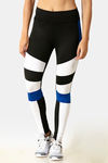 Zelocity Mid Rise Leggings - Color Block Blue — thumbnail 1